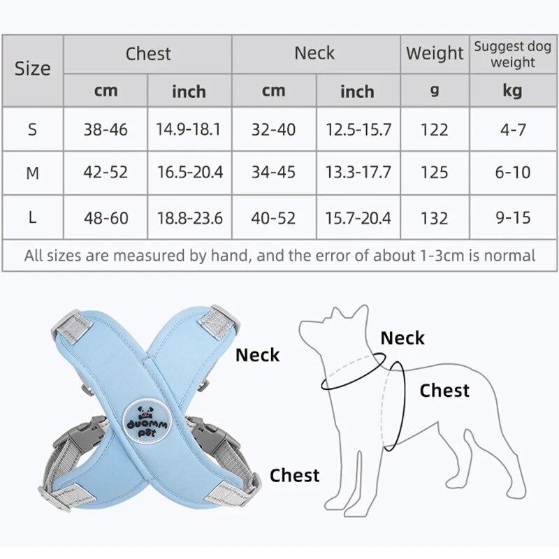 Reflective Pet Harness Vest Set for Small Medium Dogs Harness Leash No Pull Puppy Chest Strap Chihuahua Yorkies Pug Dog Supplies