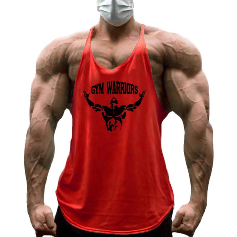 Mens Sports Sleeveless Shirt Professional Gym Vest with Narrow Straps for Training Running Workout