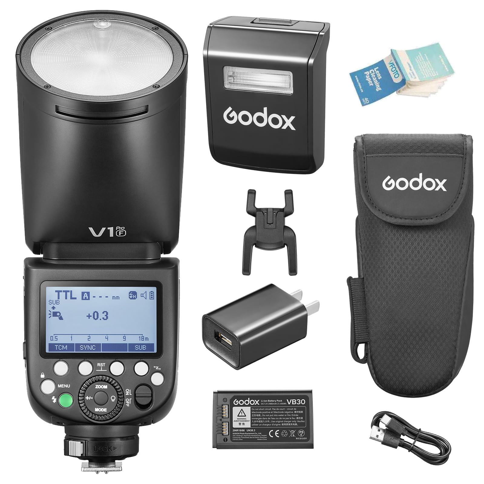 

Авторизована відповідність GODOX Flash Strobe 76WS TTL HSS High Speed ​​Sync Speedlite Wireless Round Head Strobe Second Recycle Time Сумісний із Fuji