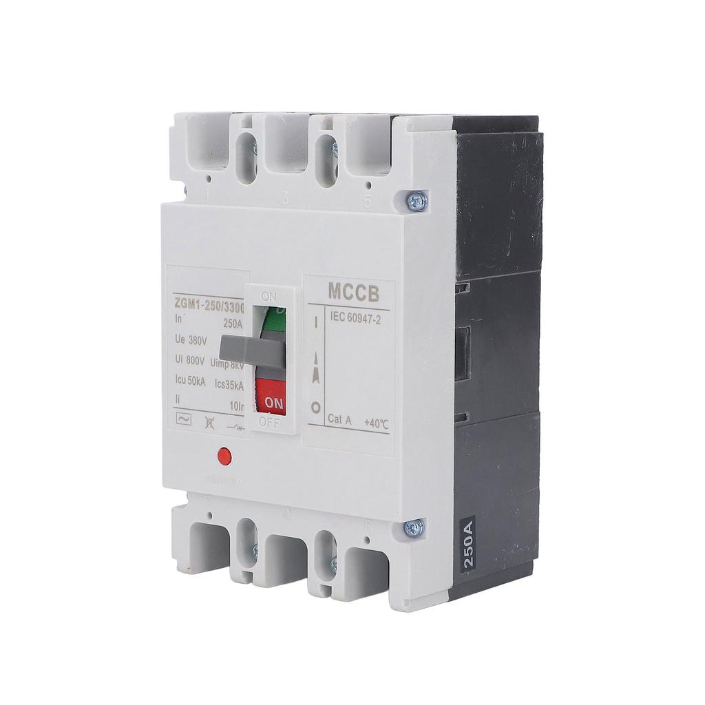 3-poliger Leistungsschalter Überlast Unterspannungsschutz Trennschalter mit Befestigungsteilen 250A 380VAC