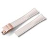 Premium Grade Curved End CTS FKM Rubber Watch Band 20mm 22mm Quick Release Butterfly Buckle Waterproof Soft Flexible Diver Style