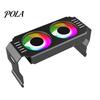 Computer RAM Heatsink Dual Cooling Fans 13.5 CFM ARGB Aura Sync PWM Temperature Reeplament Control DDR4/5 Desktop PC Memory Module Aluminum