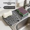 Silicone Draining Soap Holder With Stainless Steel Rack Perfect For Kitchen Sink Bathroom Countertop Daily Use
