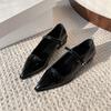 2025 New Spring and Autumn Women's Mary Jane Pointed Shoes Korean Style Ladies' Casual High Heels Work and Party Wear