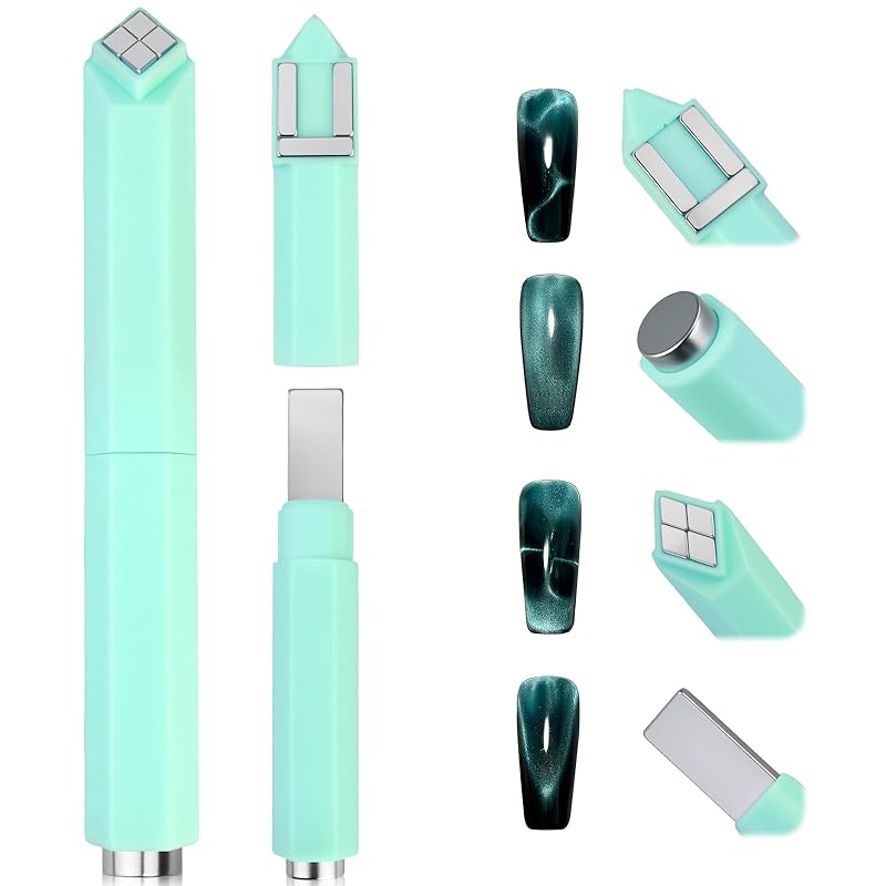 4 in 1 Cat Eye Nail Magnet, Multifunctional Cat Eye Gel Nail Polish Magnet, Beginner-friendly Cat Eye Magnet for Nail, Nail Magnet Tool for Nail Art