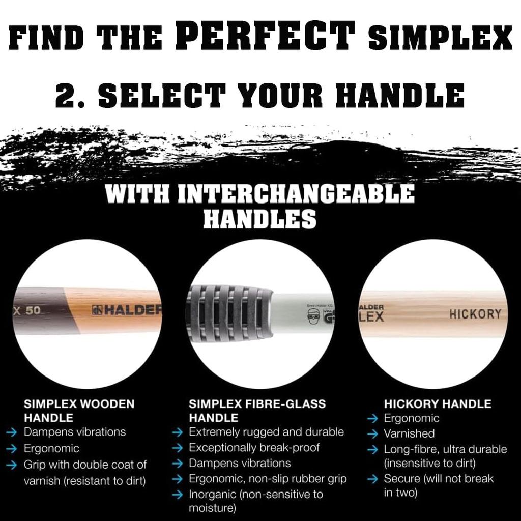 Rohmheld Halder Simplex Plastic Hammer Rubber Plastic Diameter 60 (Black) (Red) 3026.060