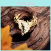 Adorable Enamel Flower And Deer Series Brooch Creative Animal Design Metal Pin Accessories