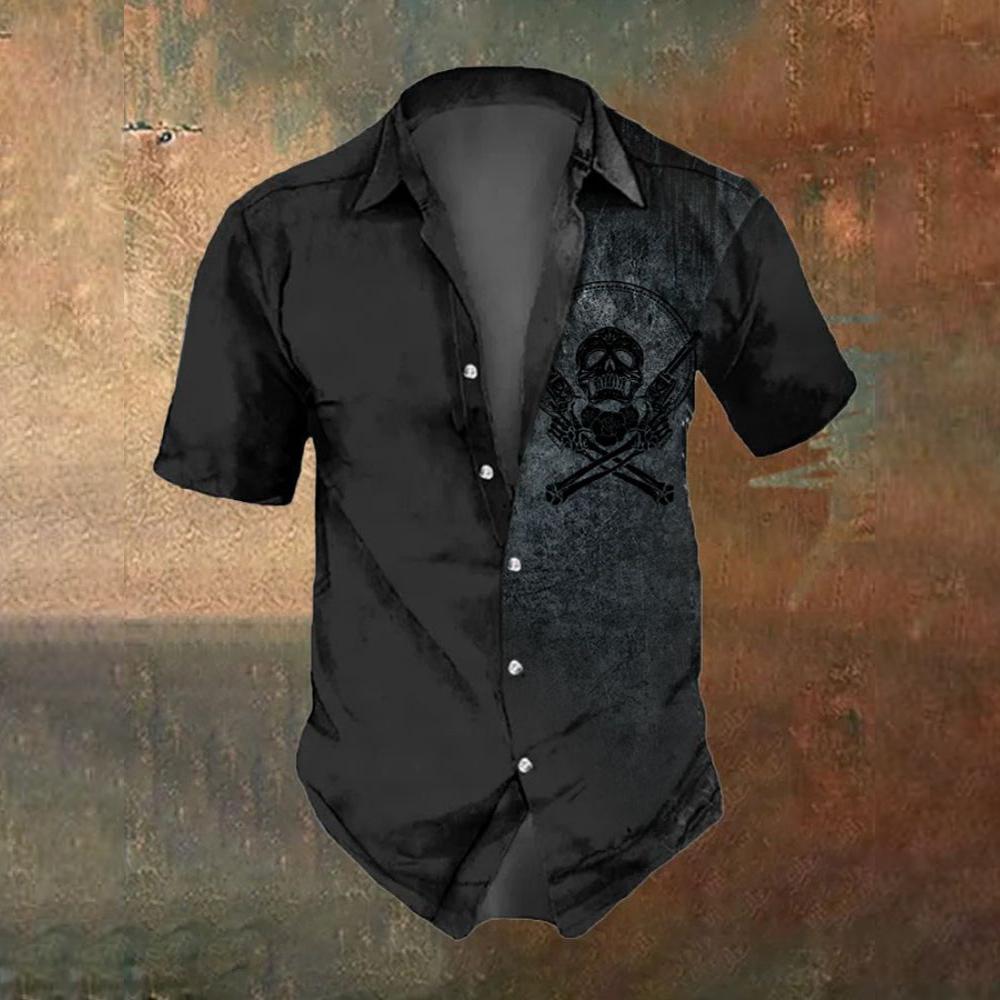 

Летняя модная мужская повседневная рубашка с короткими рукавами с принтом креста и национального флага для уличной моды и мужчин, большой топ 5XL 5XL