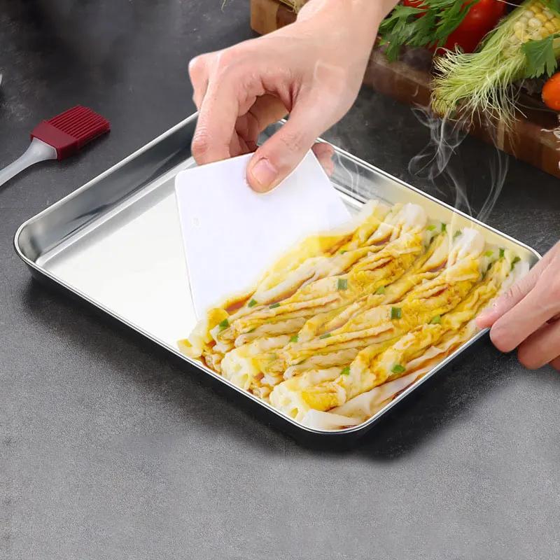Household Stainless Steel Flat Bottomed Baking Japanese Cuisine Non Slip Tray
