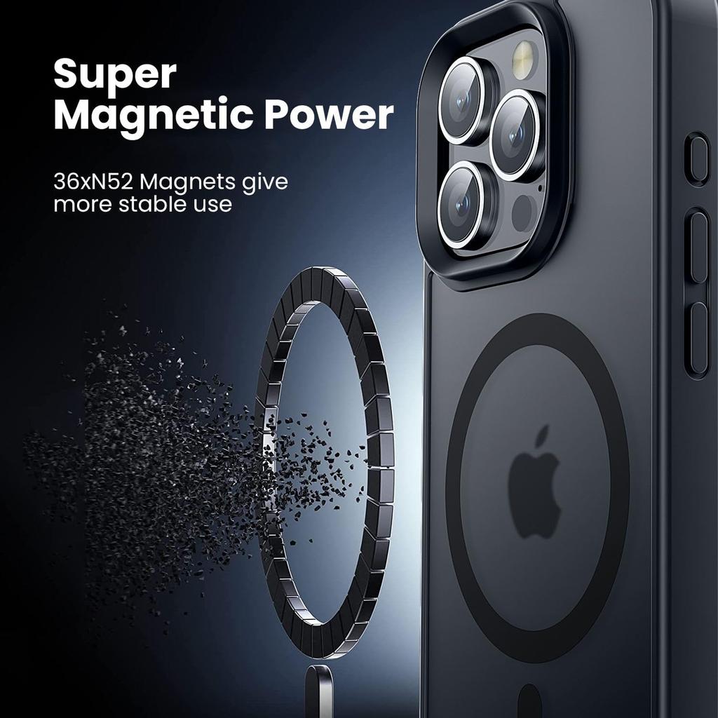 Carcasă mată neagră pentru iPhone 16 Pro Max 15 Plus 14 13 Mini 12 11 Magsafe Mag Safe, carcasă magnetică, accesorii telefon