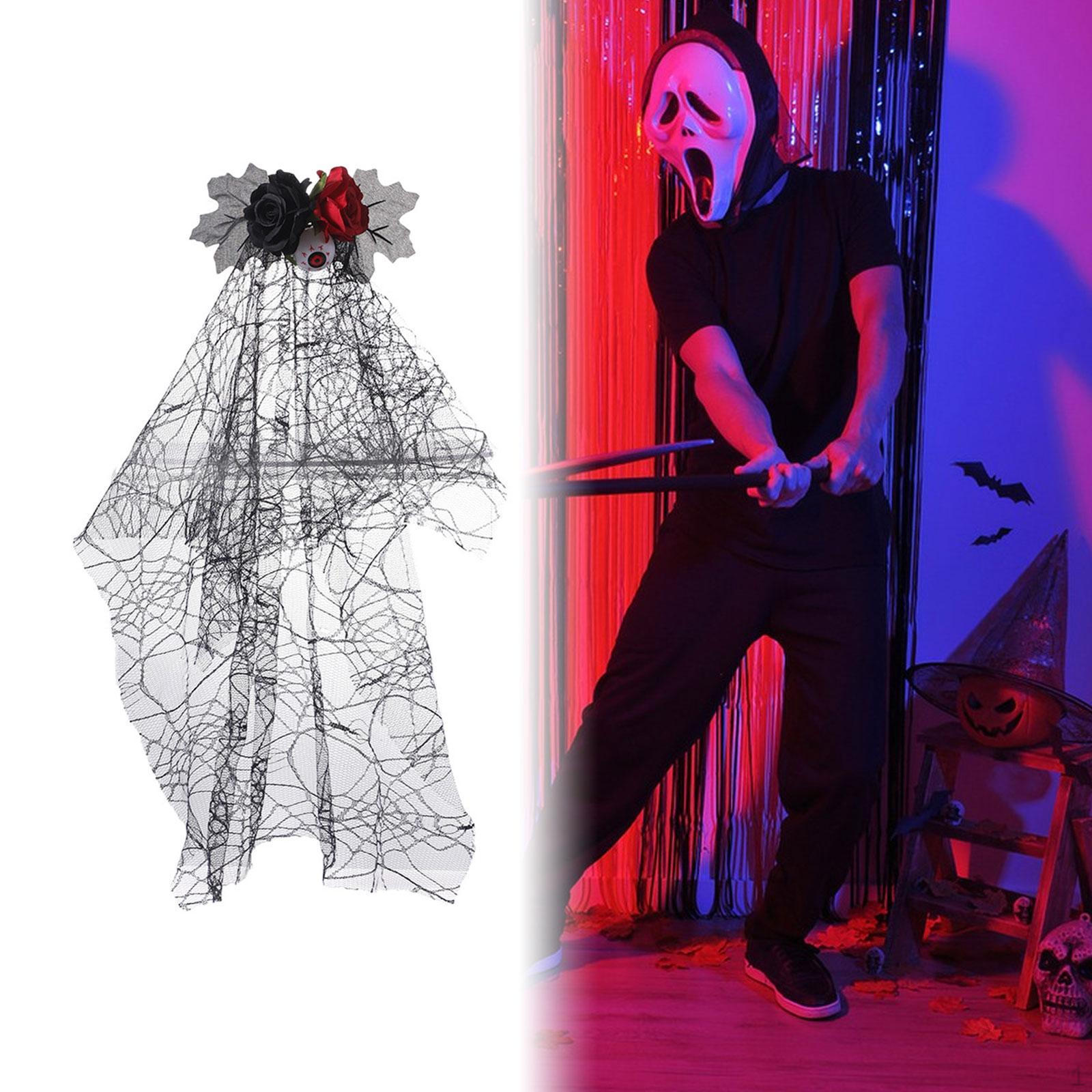 

Black Halloween for Women Ribbons Lightweight Headdress Headwear Stage Performance Masquerade Eyeball