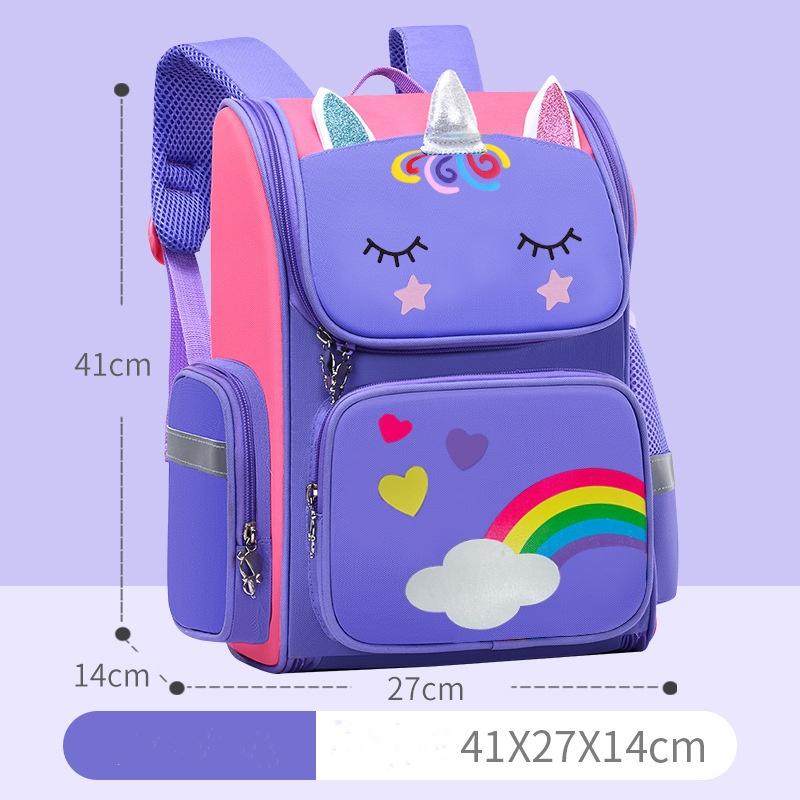Einhorn Grundschule Cartoon Schultasche Klasse 1-3-6 Weltraum Kinder Schultasche Kindergarten Rucksack