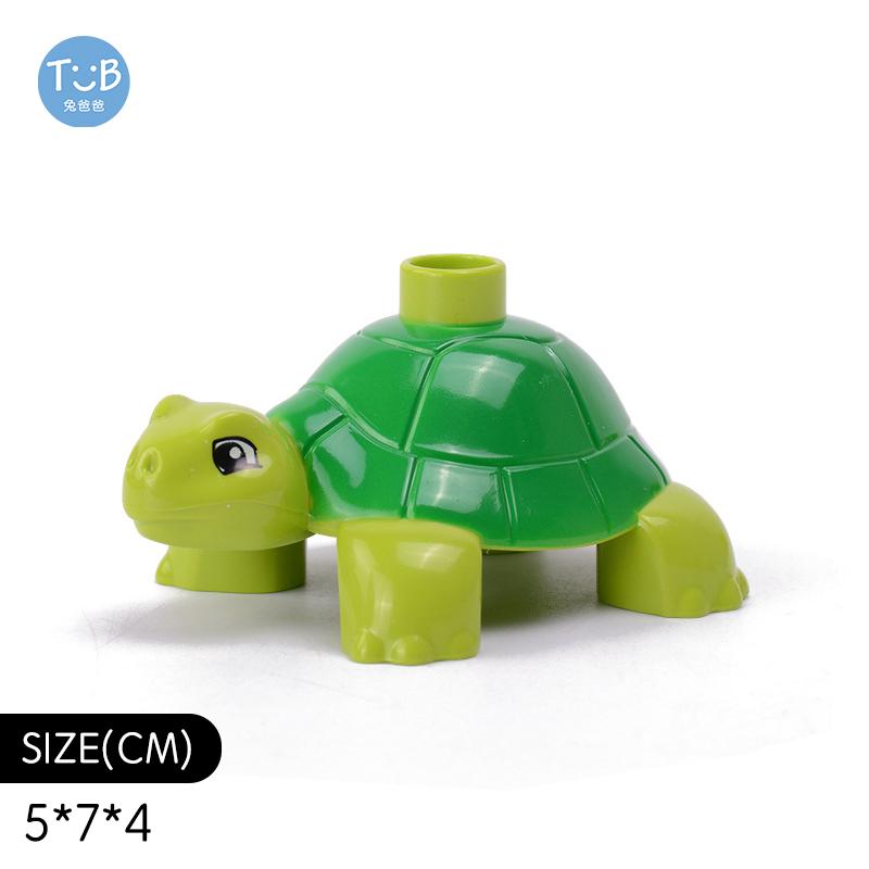 Big Building Blocks Marine Farm Animal Cat Dog Accessories Lion Shark Compatible With Duploed City Education Children Gift Toys