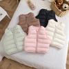 2026 Autumn/Winter Kids' Lightweight Cotton Vest: Unisex Korean Style Warm Solid Color Cape for Toddlers