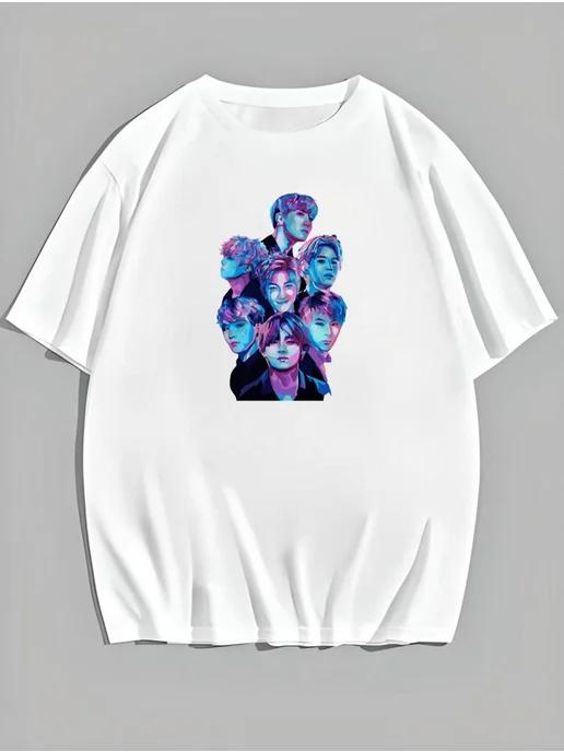 Oversized T-shirt with a BTS print M