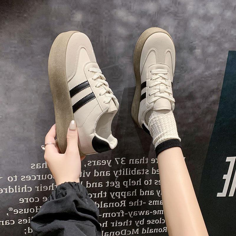 Sports and Leisure Board Shoes Platform-soled Versatile Little White German Training Shoes 2025 New Popular Spring and Summer Forrest Gump Shoes Wome