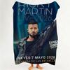 Music RRicky MMartin Throw Flannel Throw Blanket Suitable for Sofa Living Room Bedroom