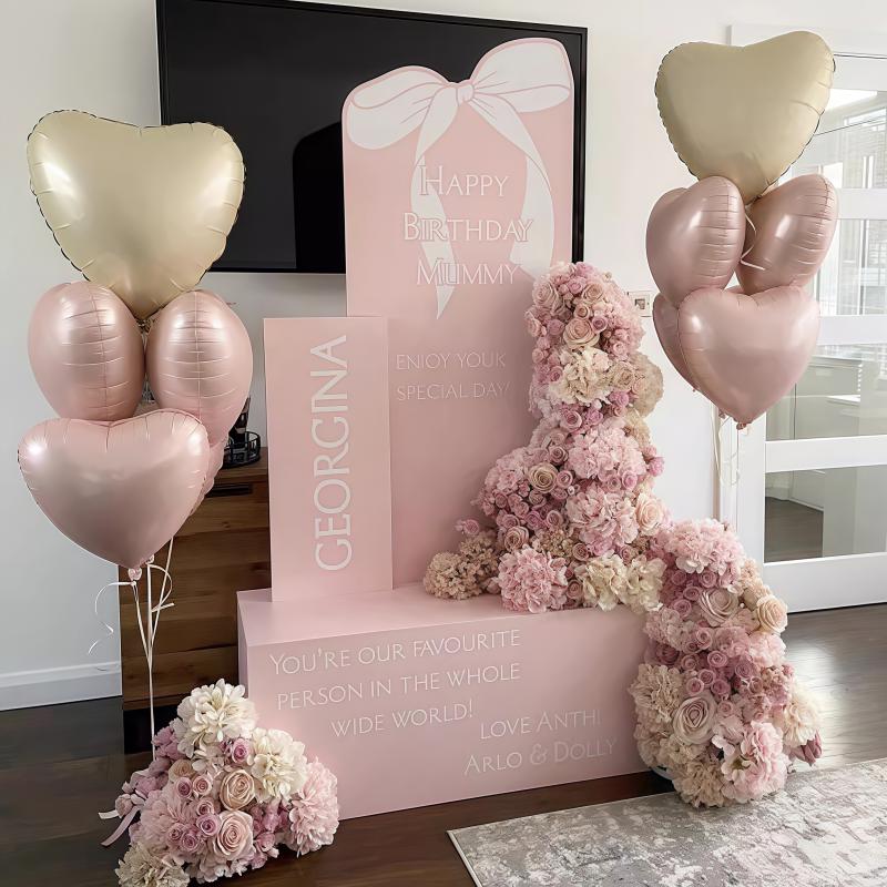 Red Heart-Shaped Helium Balloons for Valentine's, Proposal, Wedding, or Room Decoration