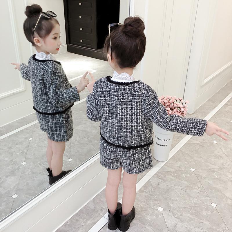 Spring Style Fragrant Jacket & Shorts 2-Piece Set for Girls - CK391