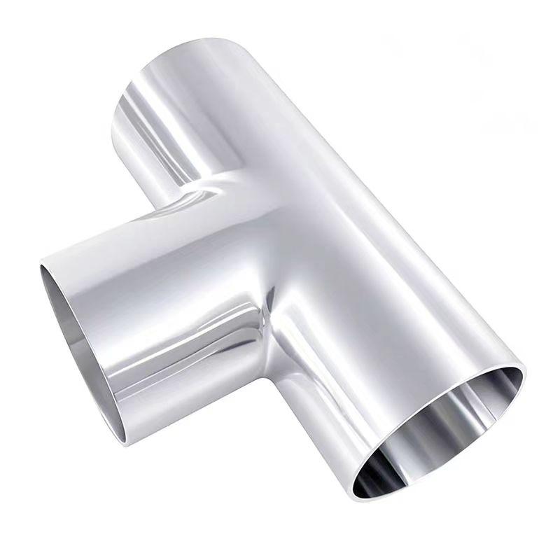 19/25/32/38/45/51/57mm TYPE T Joint Sanitary Pipe OD Butt Weld Tee 3 Way Connection Fittings Polishing 304 Stainless Steel