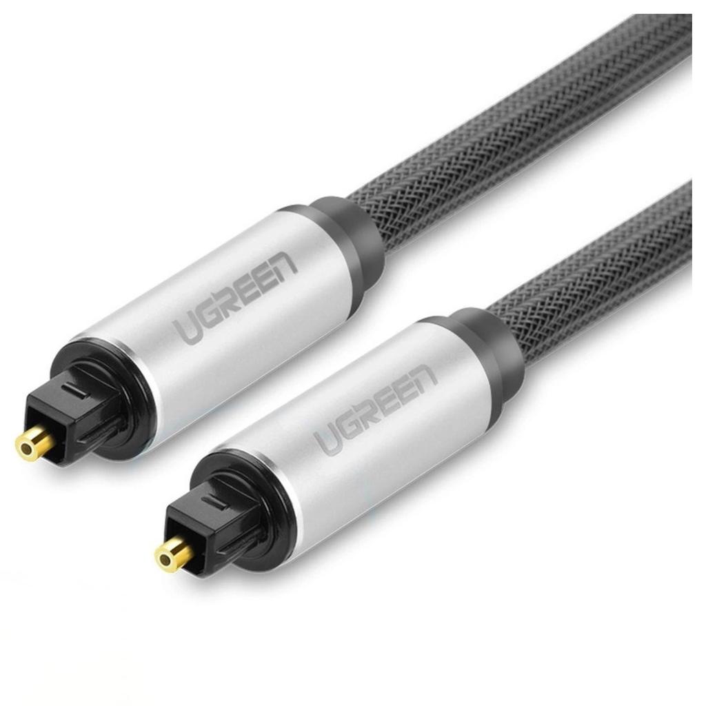 Ugreen Av108 Kabel Optyczny Toslink Audio, Aluminiowy Z Oplotem, 1.5M (Szary)