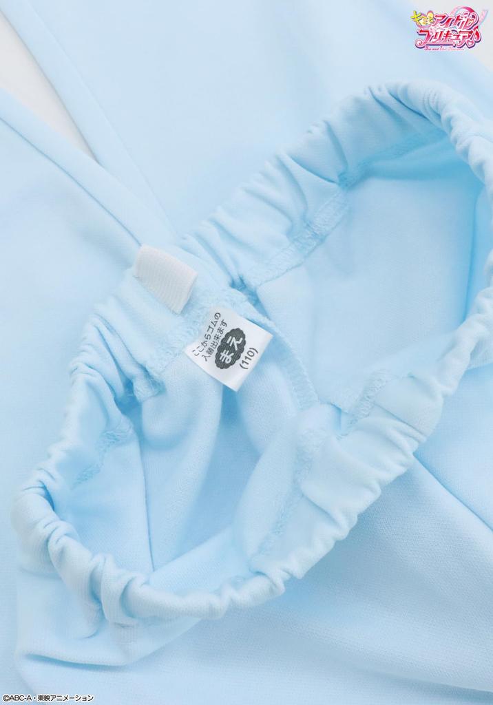 Kaitak Family Idol PreCure Kids' Light-Up Pajamas, Long Sleeves, Ruffles, Spring/Autumn (100cm, Sax)