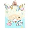 Chiikawa Catoon Flannel Blanket Grabber Kawaii Customized Throw Blankets for  Sofa Bedding Lounge 125*100cm Bedspread