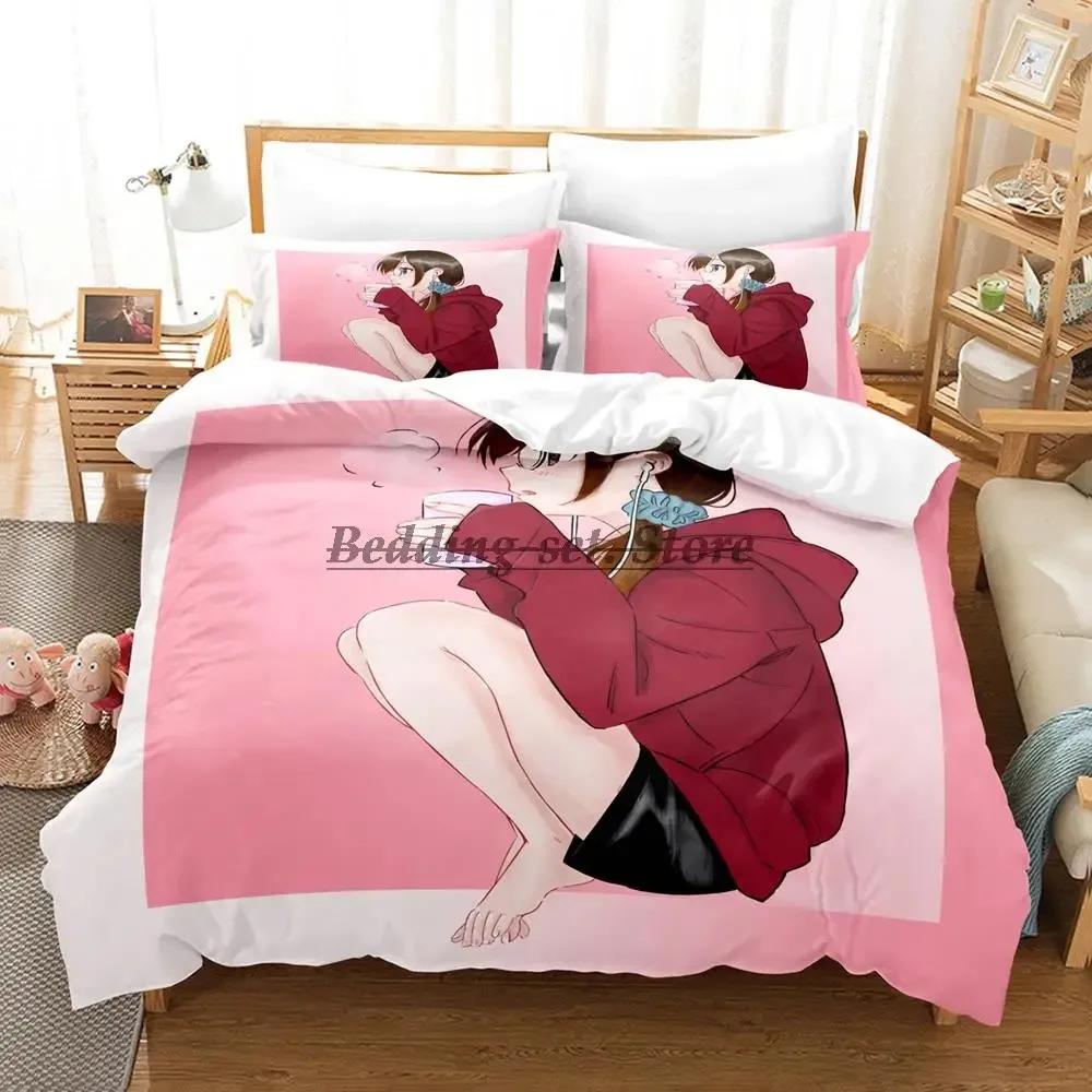 Chizuru Rent Girlfriend Bedding Set Single Twin Full Queen King Size Bed Set Aldult Kid Bedroom Duvetcover Sets Anime Bed