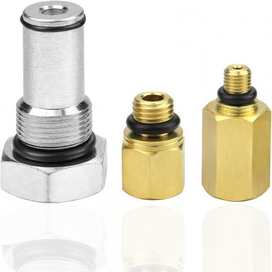 Mekar 2PCS Oil Rail Adapters Kits And 1 PC 6.0 High Pressure Oil Pump IPR Valve Air Test Fitting Tool Compatible With Ford 6.0L Powerstroke Diesel