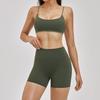 Stilvolles rückenfreies Sportset für Damen mit dünnen Trägern für Yoga & Laufen - 6116