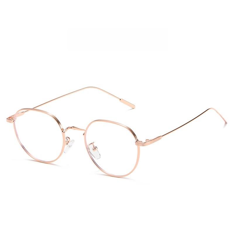 Minimalist Metal Eyeglasses With Blue Light Blocking For Fashionable Women And Men