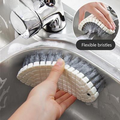 1PC Kitchen Cleaning Tool Cleaning Brush Household Flexible Pool Brush Bathtub Tile Brush Glass Wall Cleaning Bathroom Sponge Brush