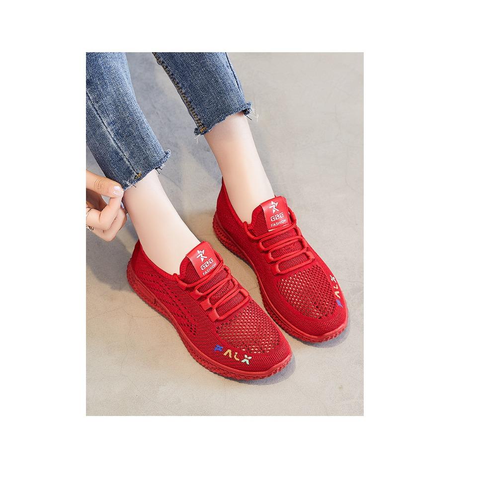 JMXD Shoes Women Summer Flyknit Sneakers Breathable Casual Sports Shoes Women Wholesale Lightweight Comfy Trendy Fashion Walking Running