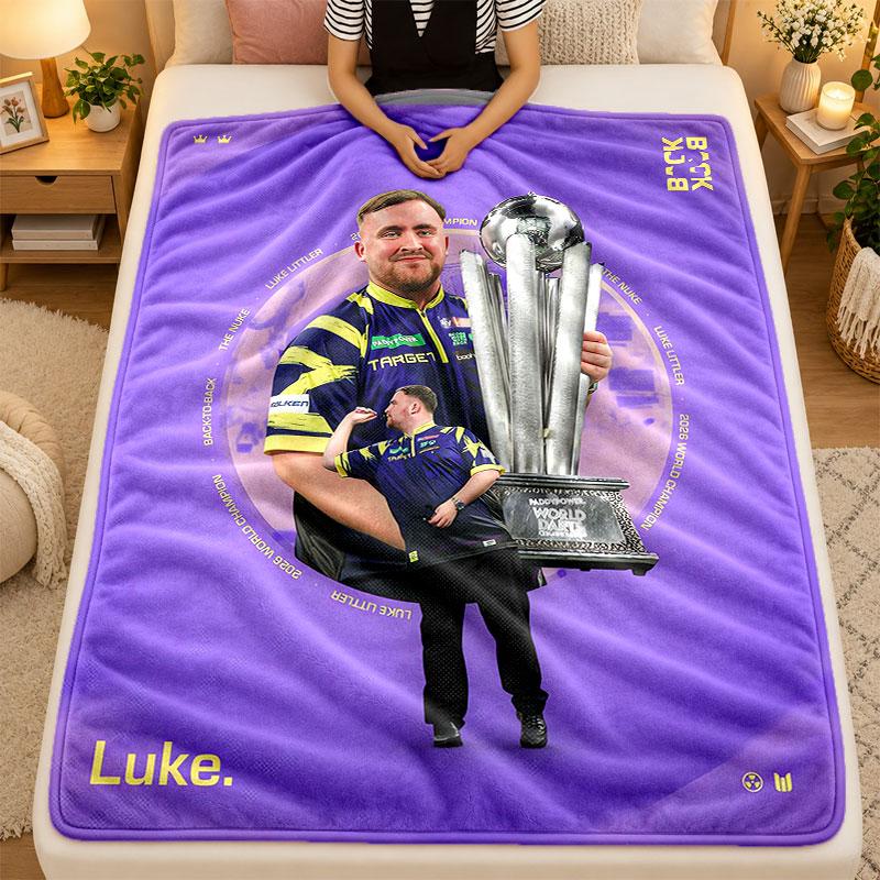 Flannel BlanketLuke Littler Warm Soft Throw Blanket for Indoor Sofa Bed Living Room Use