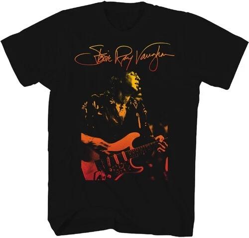 Stevie Ray Vaughan - Stevie Ray Vaughan - Signature Gradient Photo T-Shirt - Med XS