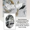 A Set Shiny Finish Christmas Ball Ornament Glitter Effect Sequined Design Christmas Tree Pendant Finial Drop Ornament