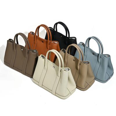 2026 Borsa da Giardino in Pelle di Mucca di Primo Strato Grande Capacità Borsa da Donna in Vera Pelle Moda di Nicchia Versatile Borsa a Mano per Pendolari