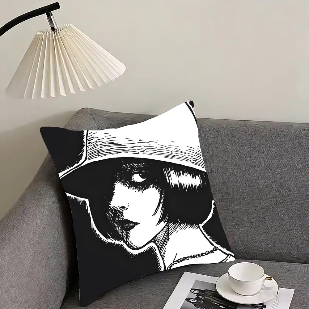 Tomie Cushion Cover Reversible Plush Pillow Cover – For car, sofa, bedroom, perfect as a gift.