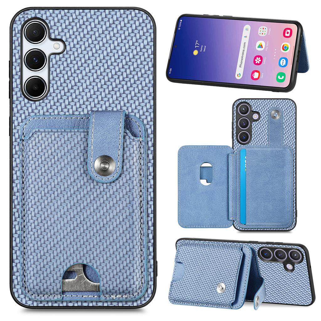 Etui na Samsung Galaxy A05s 4G z przegródkami na karty, podpórką, tylną okładką na telefon i narzędziem do kart