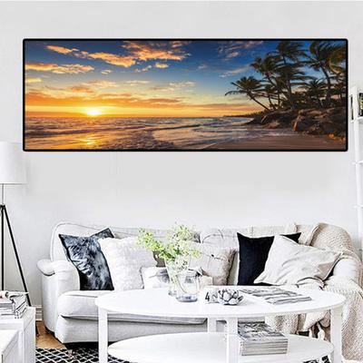 Sunsets Natural Sea Beach Coconut Palm Panorama Landscape Canvas Painting Posters Prints Cuadros Wall Art Picture for Home Decor