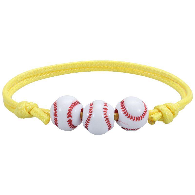 Sport Bracelet Charm Leather for Women Men Lovers Weave Braided Bangle Adjustable Football Basketball Baseball Ball Jewelry