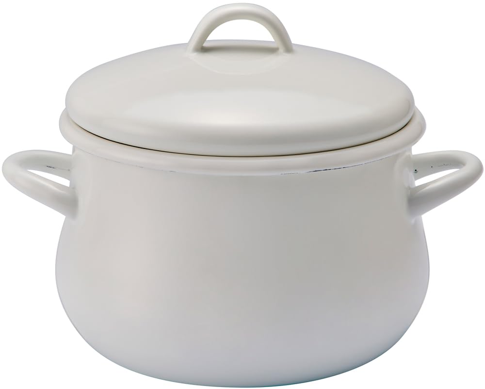 Toyoho Pure Enamel Pot, White, 16cm, PU-2304