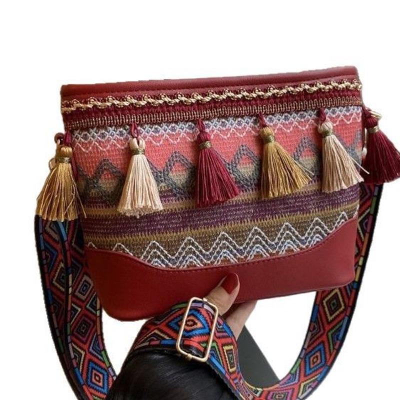 Fashionable Simple and Ethnic Style Women's Single-shoulder Bag Fashionable and Trendy Su Crossbody Bag