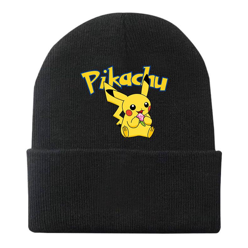 Cross-border Pikachu Cartoon Knitted Wool Hat - Cute, Warm, Outdoor Beanie