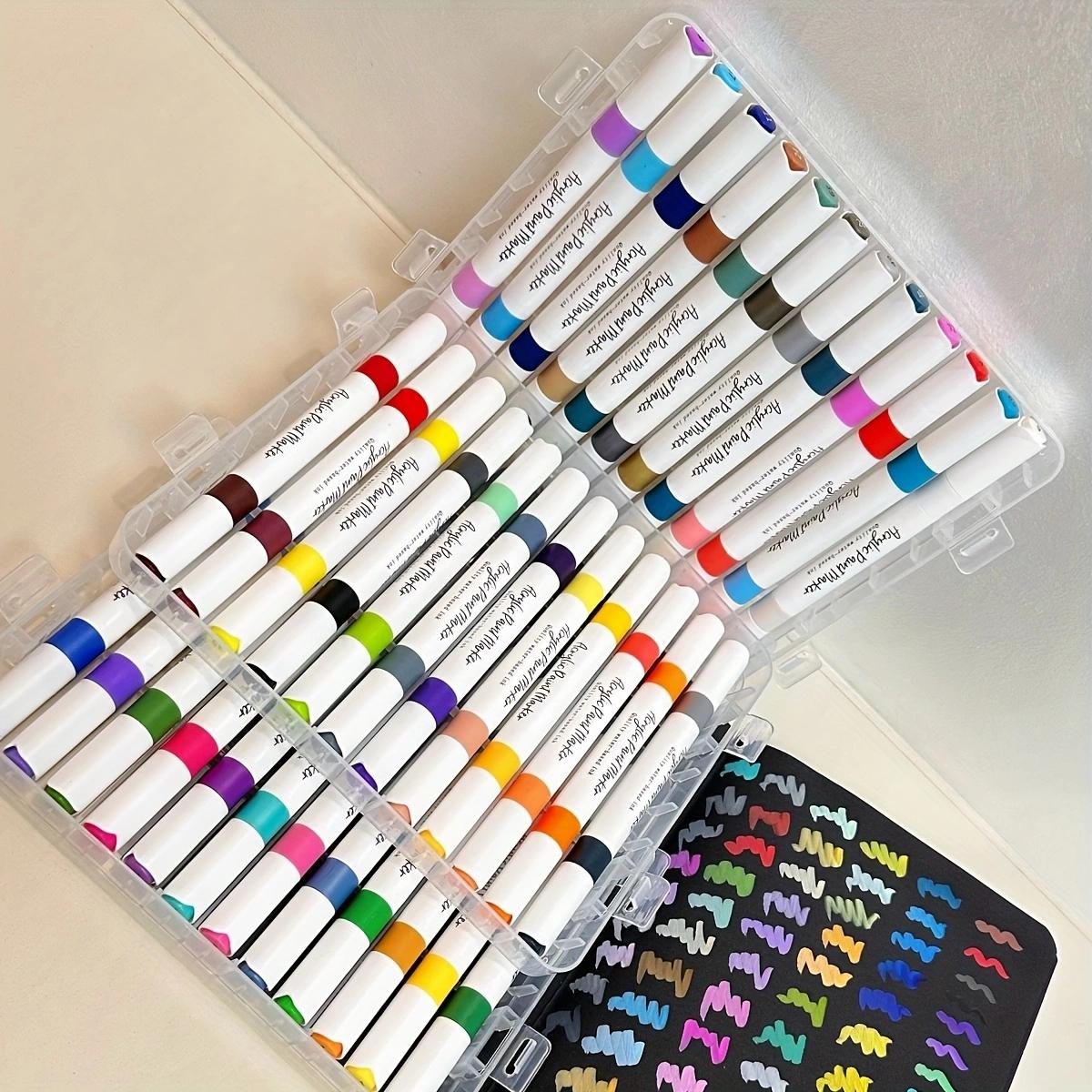 

36pcs/72 Colors Dual Soft Brush Tip Acrylic Paint Marker Pens Set – No Bleeding, Multi-Surface Use for Art & Crafts