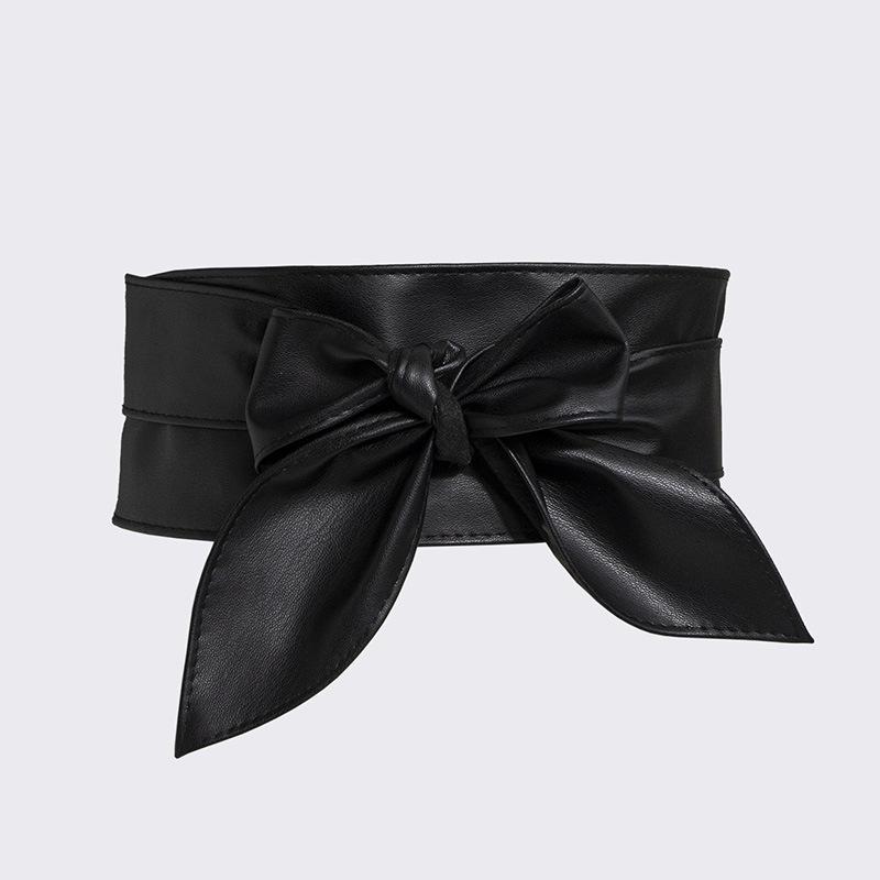 Ladies' Versatile Decorative Belt, Women's Wide Waistband, Soft Leather Ribbon, Women's Waistband, Knotted Belt