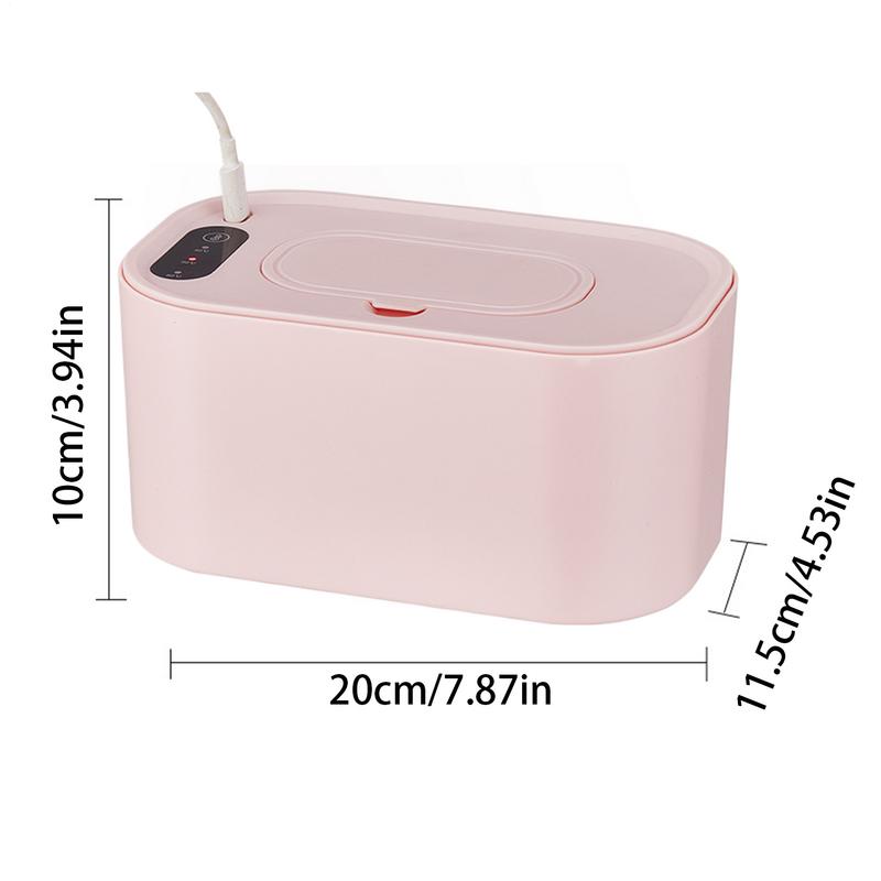 Baby Wipe Warmer Heater Home Outdoor Wet Towel Dispenser Portable USB Charge Night Light Warmer Napkin Heating Box for Home/Car