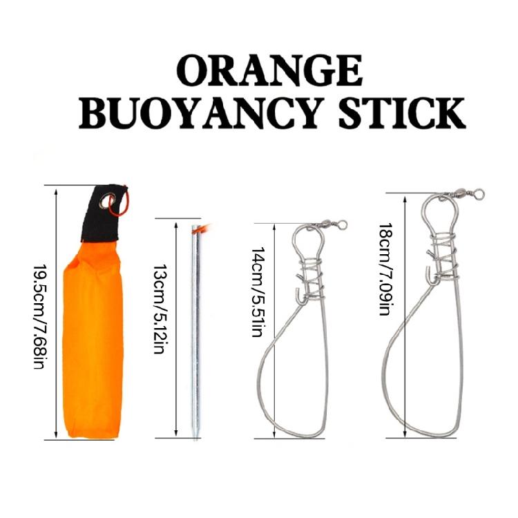 Fishing Stringer with 10 Snaps Live Fish Lock Big Fish Wire Rope Cable Fishing Holder Set Stainless Steel Stringer Clip
