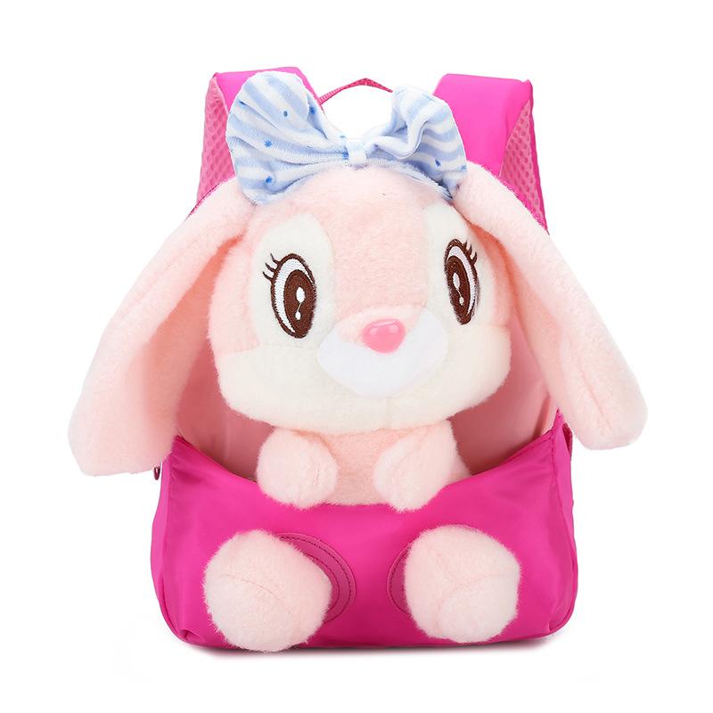 Magical Cartoon Backpack with Removable Plush Doll - Perfect for Your Little One's Nursery Adventure! Kids Girls Backpacks