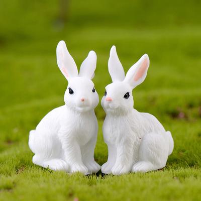 1 buc drăguț iepure Paște miniatură rășină artizanat mini iepuras ornament zână grădină consumabile acasă figurină animal grădină ornament